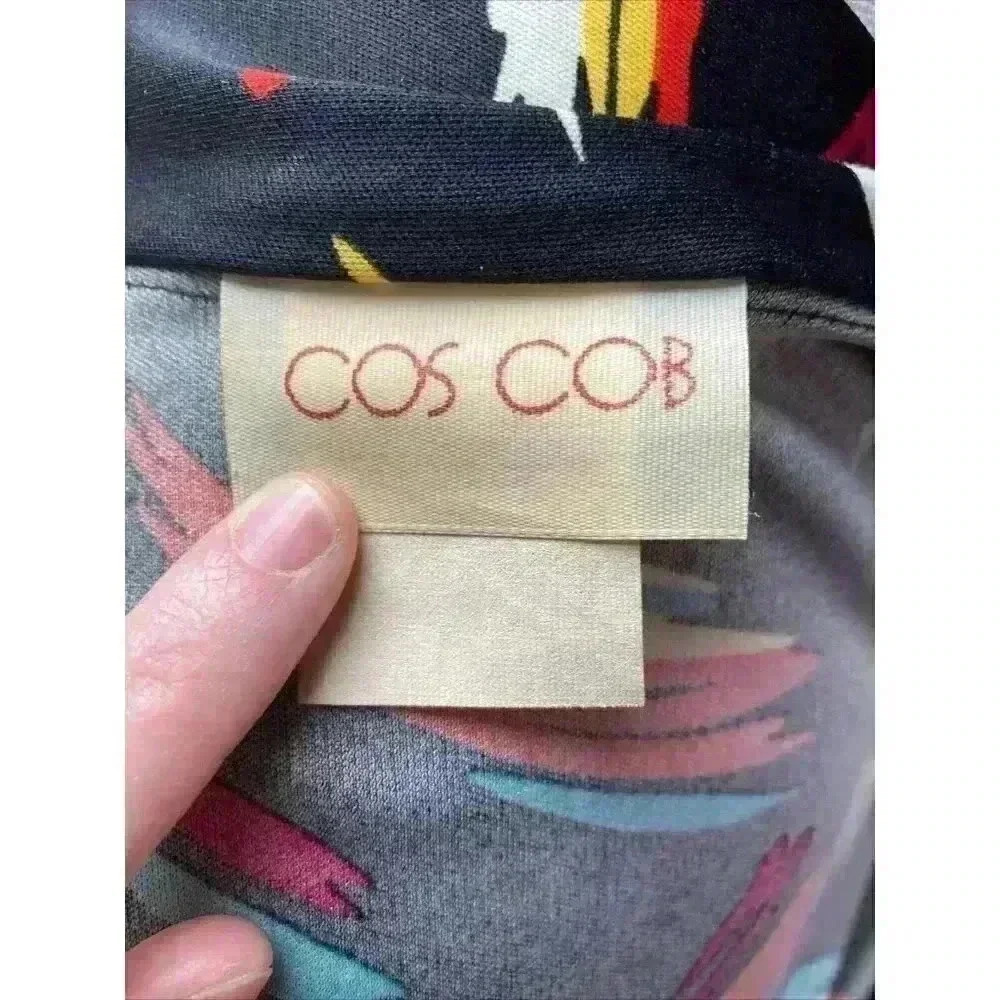 Vintage Long Sleeve Top Cos Cob Size Small? Super Cool Splash Of Color - Picture 6 of 9